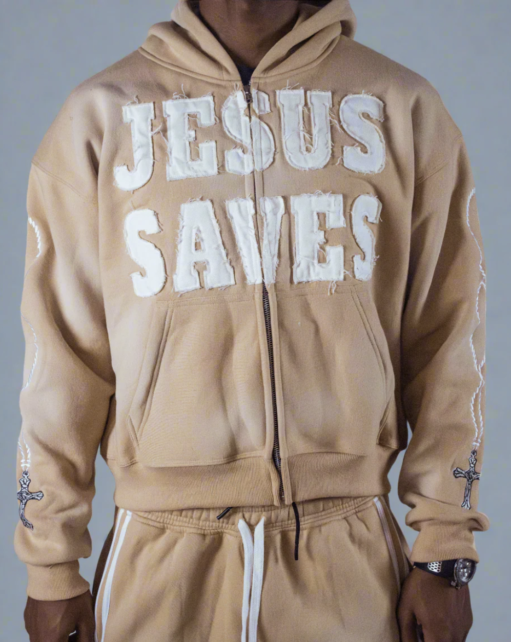 Jesus Saves Zip- up Hoodies